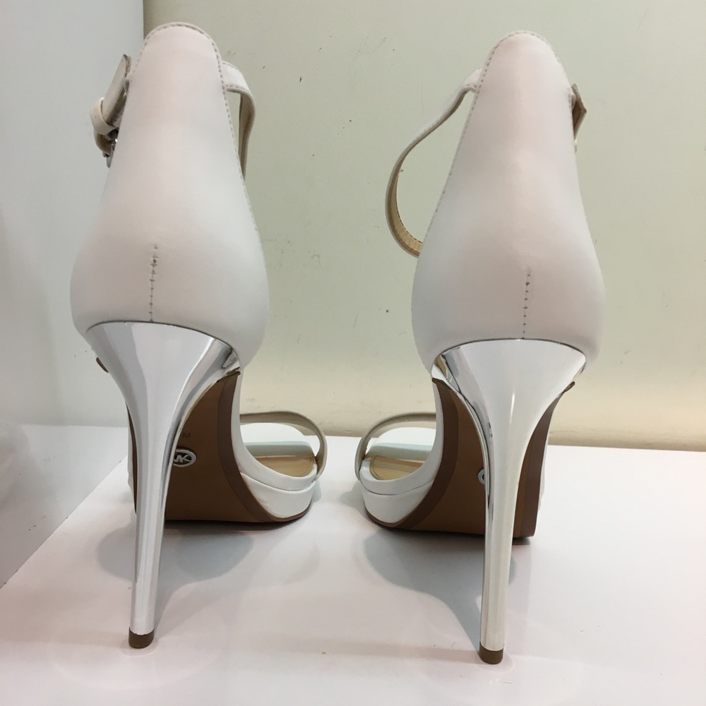 Michael Kors Hutton Sandal Optic White Size 10 - Picture 3 of 4